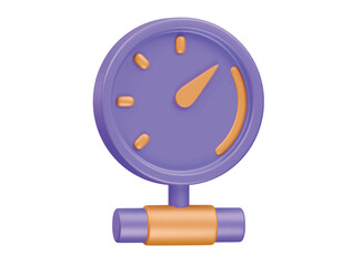 barometer icon 3d illustration render