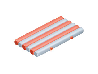 raft icon 3d illustration render