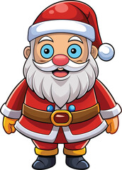 Cute Santa Claus Holding Sale Tag Vector Illustration