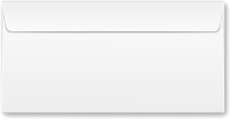 White blank corporate envelope awaiting mail message