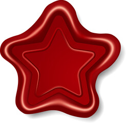 Red wax star seal signifying premium quality and success