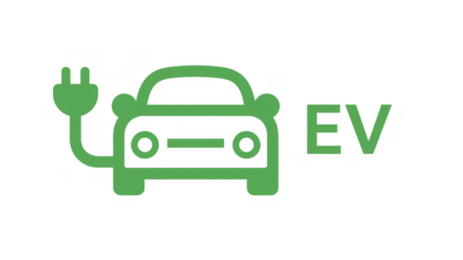 EV icon symbolizes eco-friendly transport, AI, PNG