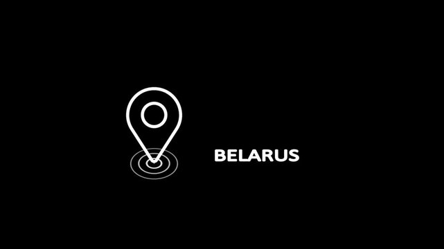 Geo Signal Pin Spotlighting Belarus on a Sleek Dark Layout