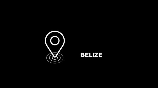 Beacon Signal Pin Emphasizing Belize on a Sleek Dark Background