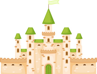 Fairytale princess castle playing imagination and fantasy