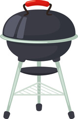 Barbecue charcoal grill for outdoor cooking and party