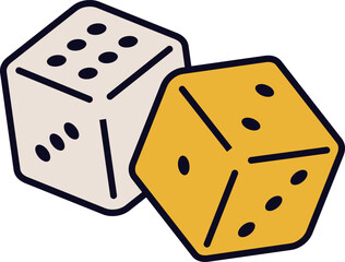 Dice showing gaming, chance, and entertainment concept