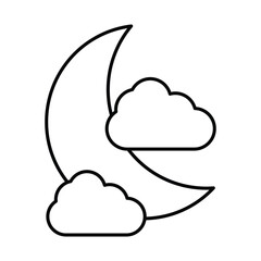 Crescent Moon Vector icon which can easily modify or edit