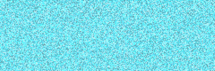 Blue pool tile seamless pattern background. Bathroom textured mosaic. Square decoration ornament. Kitchen floor with pixel grid. Vector swimming pool flat illustration.