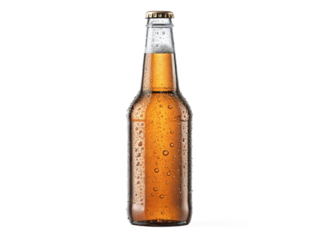 beer bottle isolated on png transparent background 