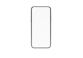 A sleek, modern white rectangle with gently rounded corners and a thin black outline, a versatile design element or placeholder, isolated on transparent background