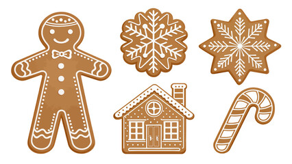 Delicious gingerbread cookies collection for festive holiday baking and joyful Christmas celebrations, bring warmth and happiness to your designs this season