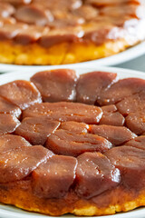 apple and pastry base for tarte Tatin, Mallorca, Balearic Islands, Spain