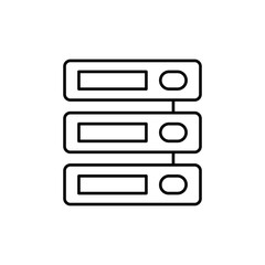 Data server line icon vector design