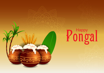 Happy Pongal holiday religious festival celebration background