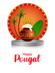 Happy Pongal holiday religious festival celebration background