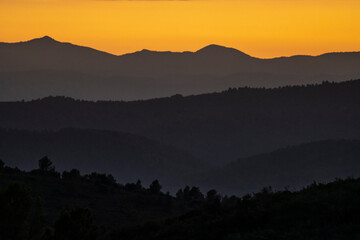 Penyagolosa massif from Vall d'Alba, Iberian mountain system, province of Castellón, Valencian Community, Spain