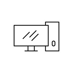 Ai computer line icon vector design