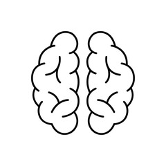 Brain icon flat vector illustration
