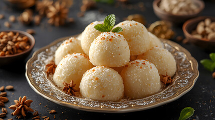 Traditional Indian Sweet with Garnish