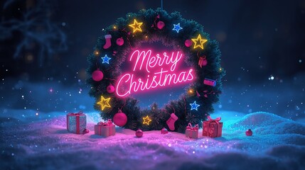 Luminous Wreath of Christmas Wonder