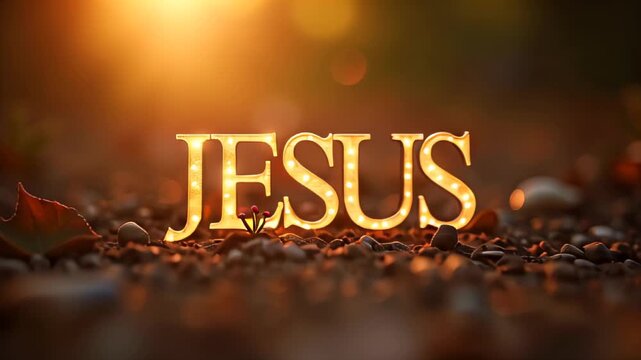 Wooden sign that says jesus on it