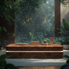 Luxury Wood Display Stand for Product Presentation