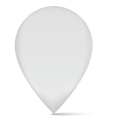 Rectangular and teardrop shaped map pointers. 3D realistic vector illustration