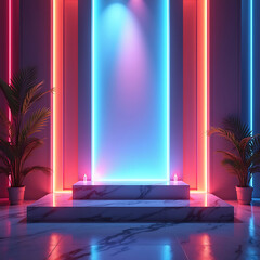 Modern Illuminated Display Stage