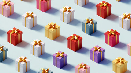 Świąteczny pattern z prezentami