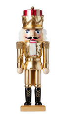 Obraz premium PNG Golden nutcracker soldier figurine