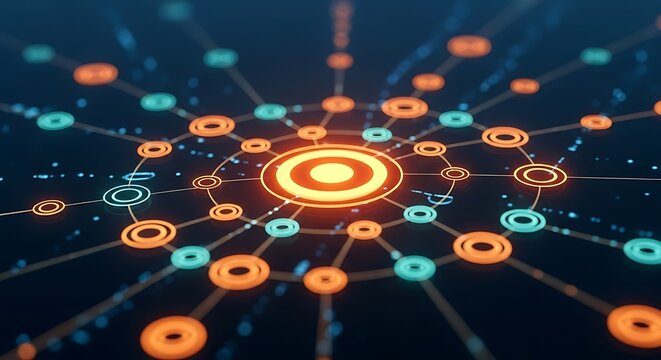 Abstract Network Connection - A Futuristic Technology Concept. - Powered by Adobe