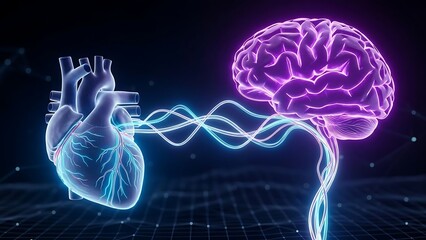 Heart and Brain Connection - A Visual Representation of Interdependence.