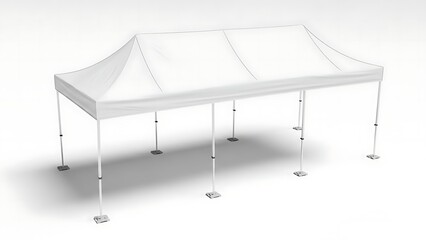 Large White Rectangular Tent for Outdoor Events and Gatherings.