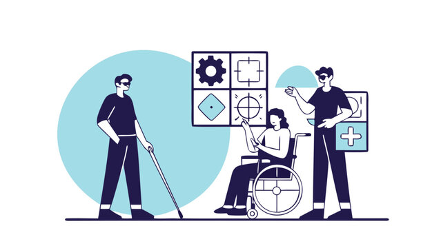 Professional 2d flat illustration depicting a collaborative team working together symbolizing teamwork partnership and shared goals in a modern clean design