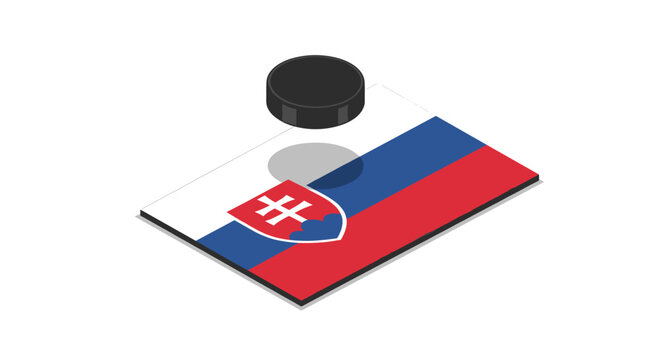 Slovakia flag stamp illustration for national day celebrations and patriotic design