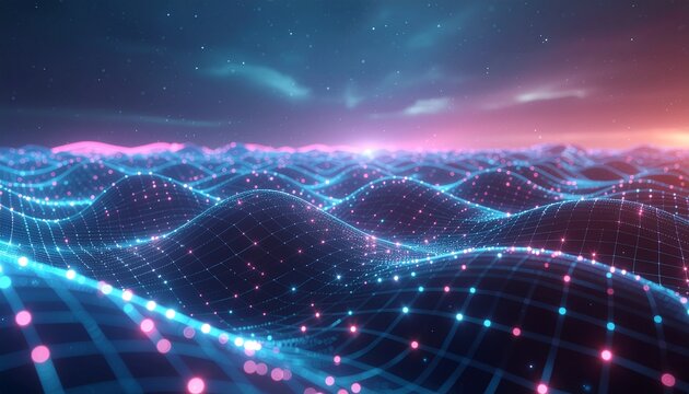 Modern technology circuit board texture background design. Waves flow. Quantum explosion technology. Quantum computer technologies concept. Futuristic blue circuit board background vector motherboard