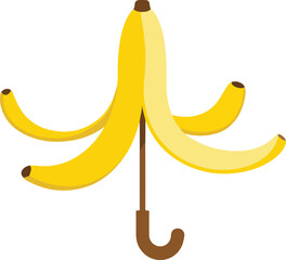 Creative banana peel shaped umbrella concept art
