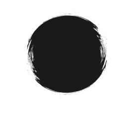 Grunge ink ring PNG, round charcoal brush blob, hand-drawn textured circle stain, abstract black spot isolated on transparency.