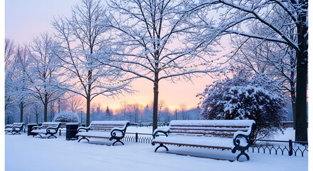 Cozy modern living room interior with glowing Christmas tree and soft warm lighting facing snowy night view through large window creating peaceful winter holiday atmosphere