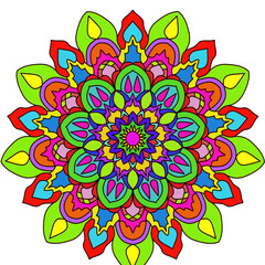 Vector Colored Mandala Round Colored Mandala Design