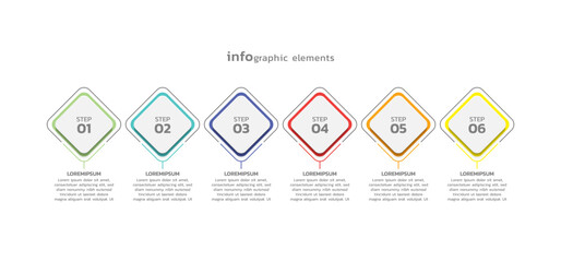 Vector infographic business template colorful design