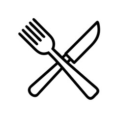 fork and knife for restaurant vector icon