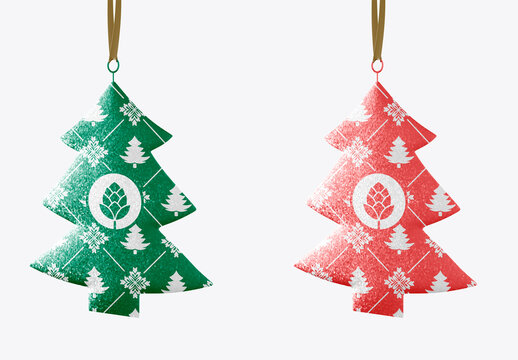 Round Ceramic Ornament Mockup Isolated