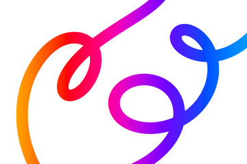 A vibrant gradient of playful swirls dances on a black canvas with smooth curves