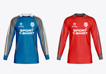 Long Sleeve Sport T-Shirt Mockup