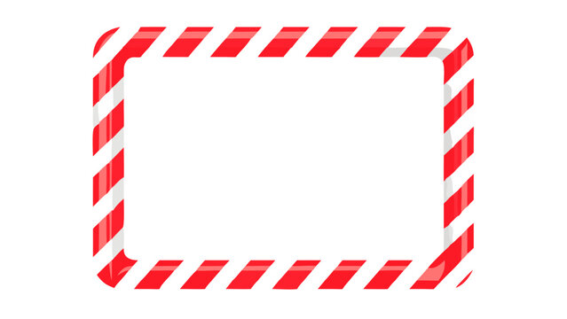 Christmas red and white rounded frame