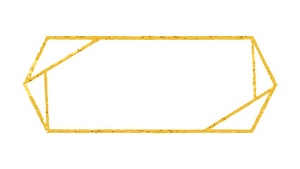 Gold angular geometric rectangle frame