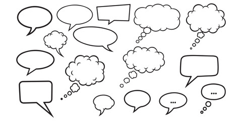 Fototapeta premium Collection of speech and thought bubble