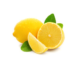 Lemon with water drops